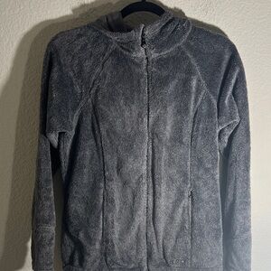 Burton Women's Gray Full Zip Hooded Fleece Jacket Size S Cabincore cottagecore